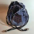 Blue Plush Dice Bag