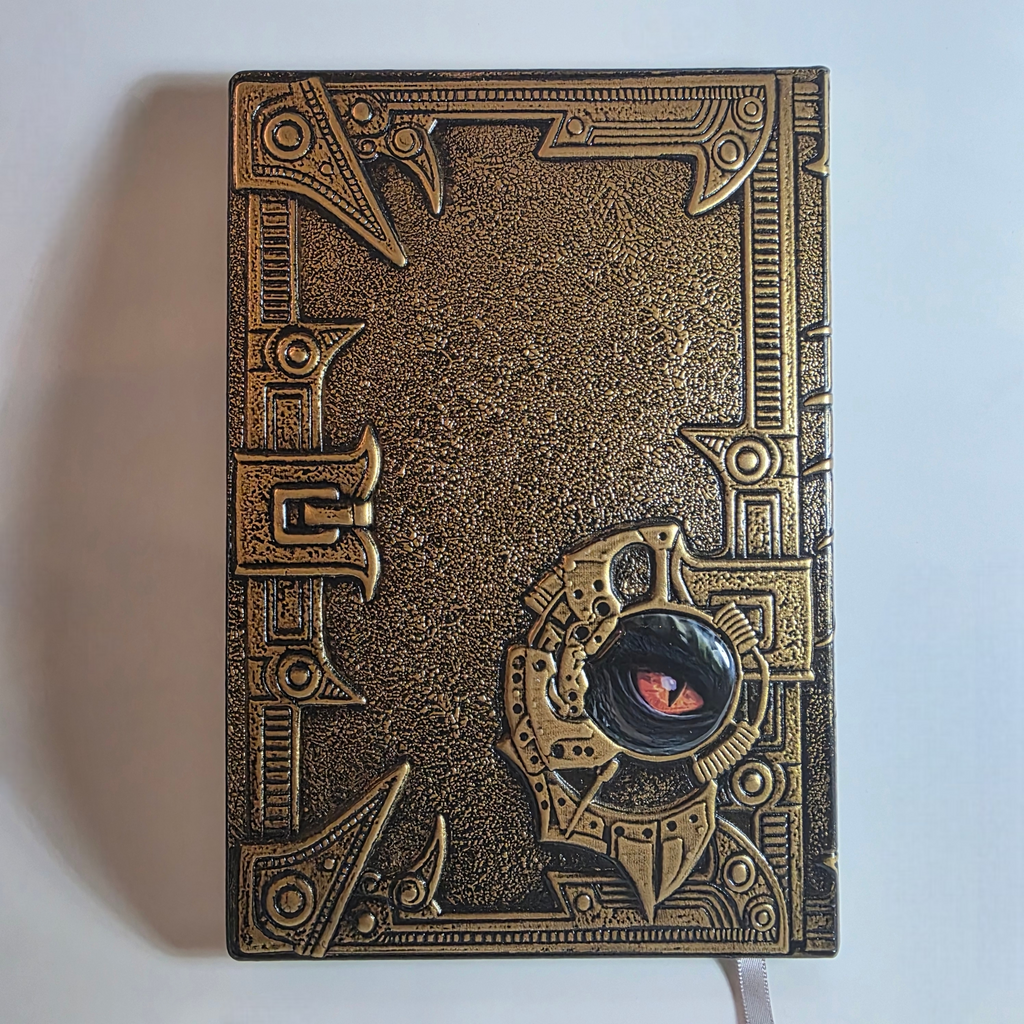 Cuaderno de dragón de latón