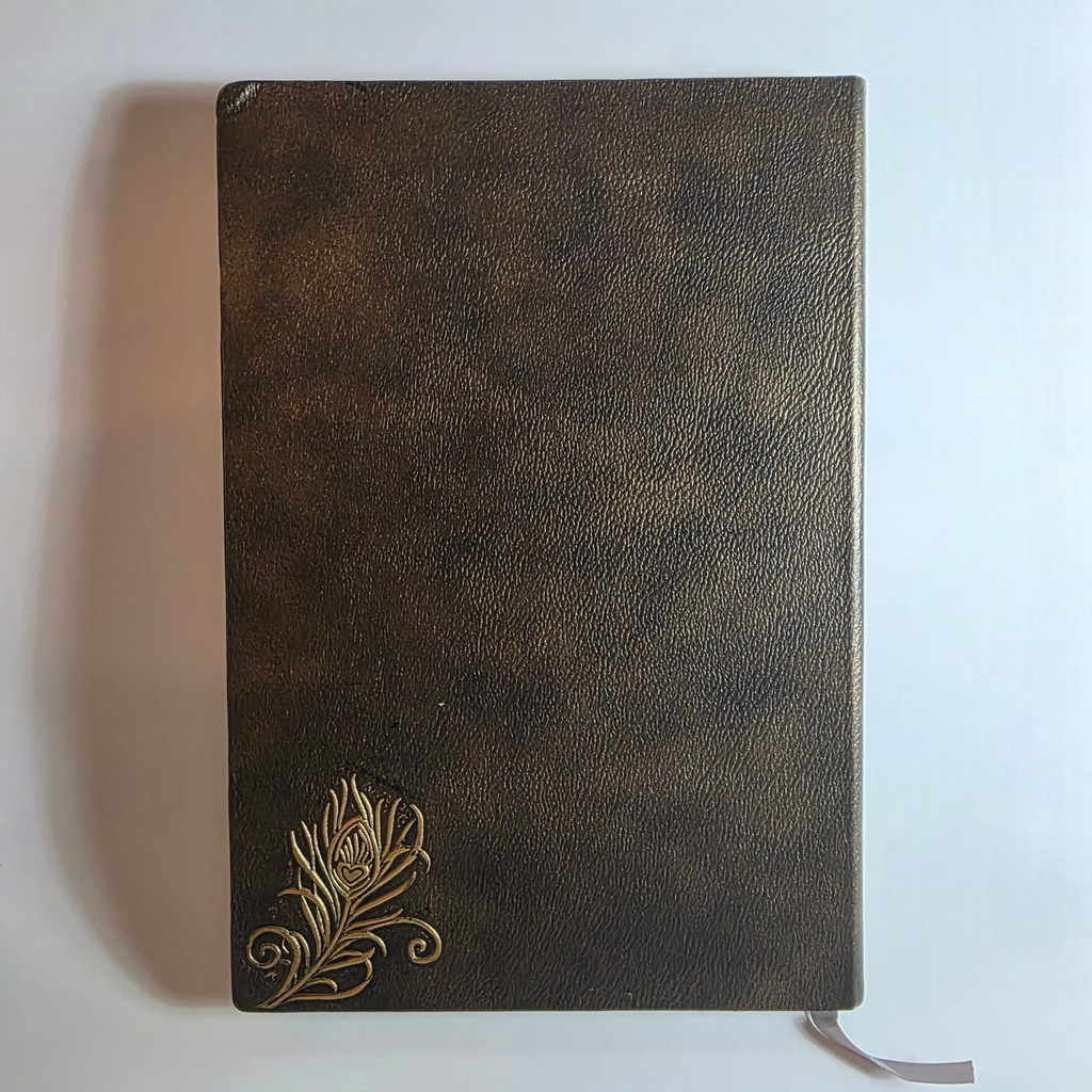 Messing-Pfauen-Notizbuch