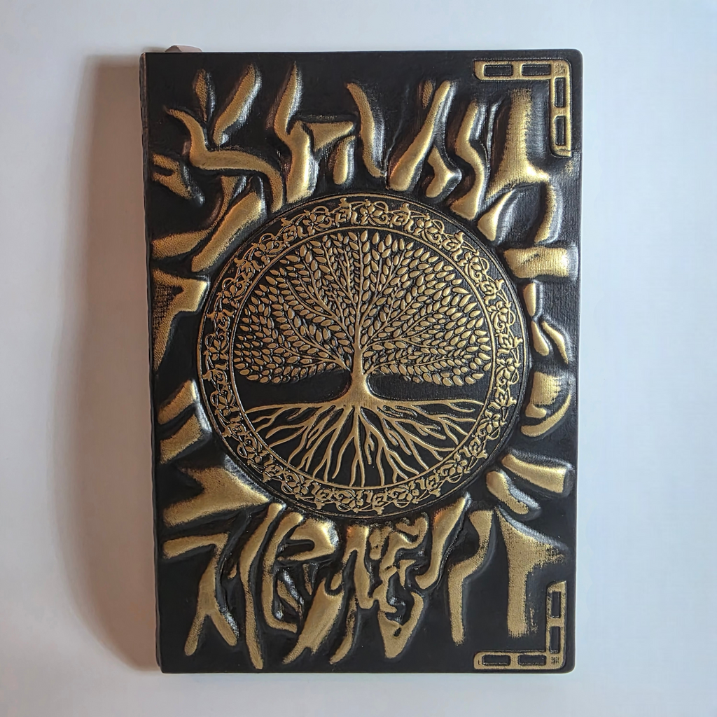 Notizbuch „Baum des Lebens“ aus Messing