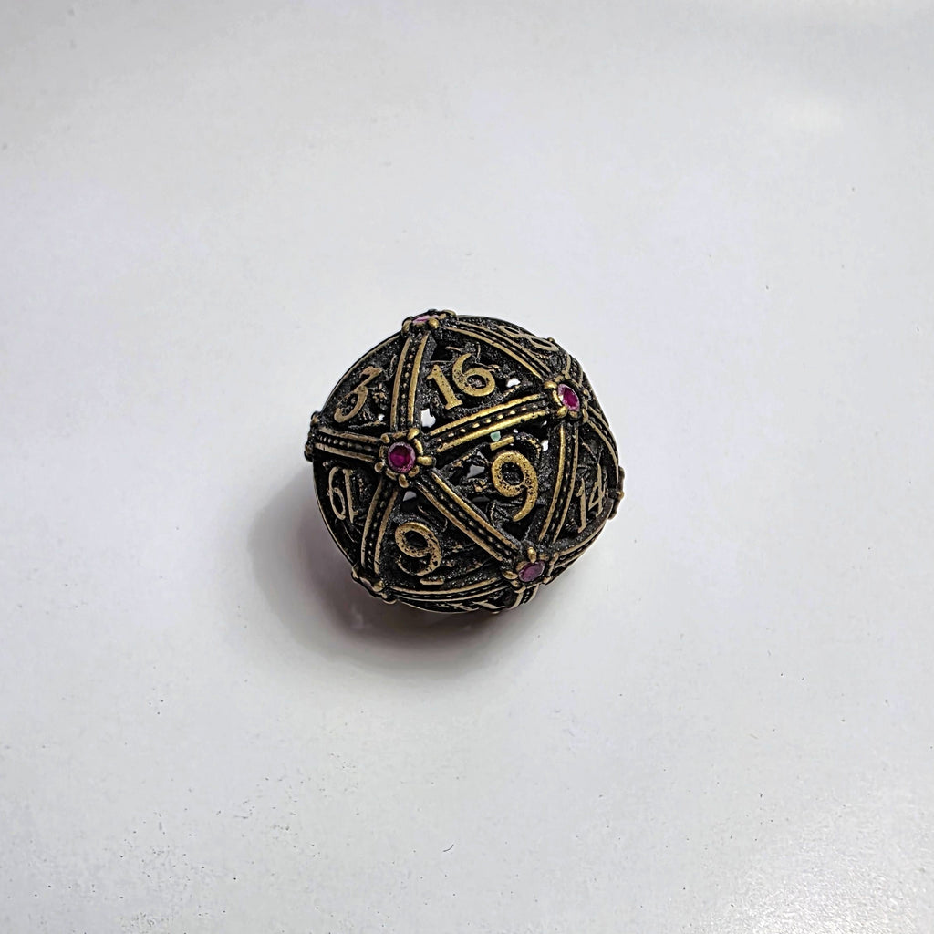 Ruby Dragonguard Hohlmetall-Würfelset
