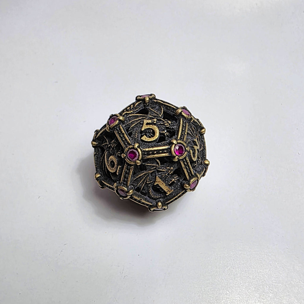 Ruby Dragonguard Hohlmetall-Würfelset