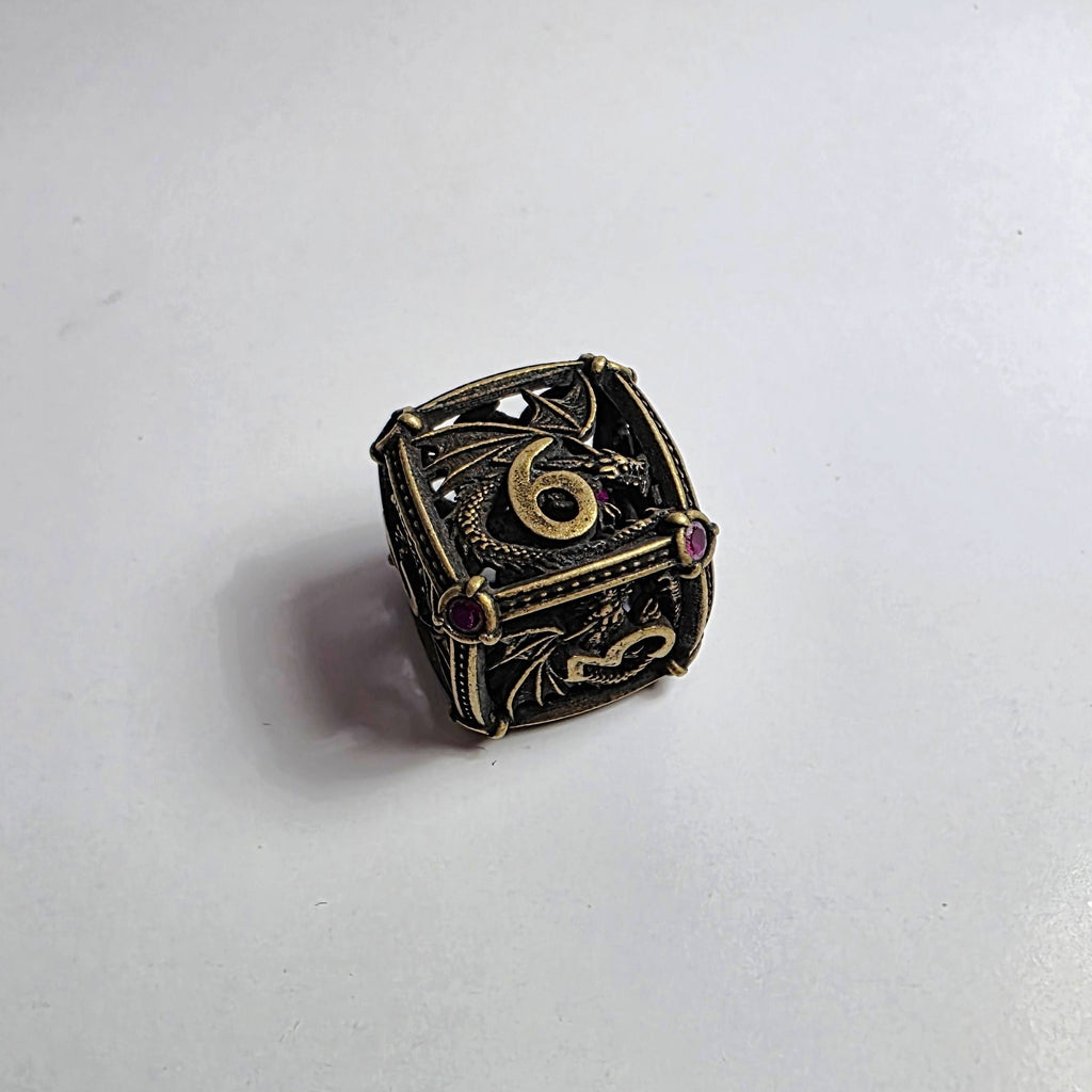 Ruby Dragonguard Hohlmetall-Würfelset