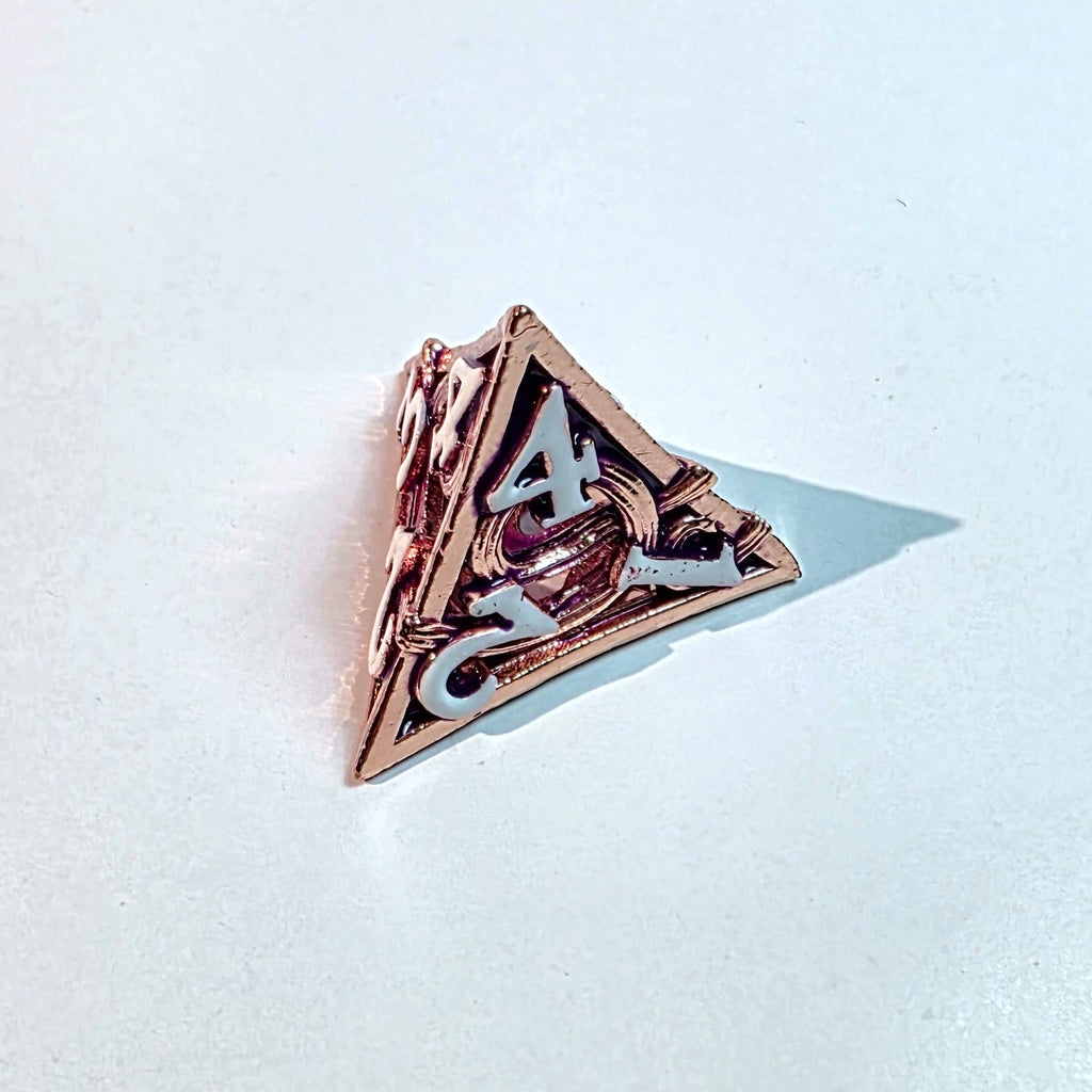 Rose Gold Elemental Hollow Metal Dice Set