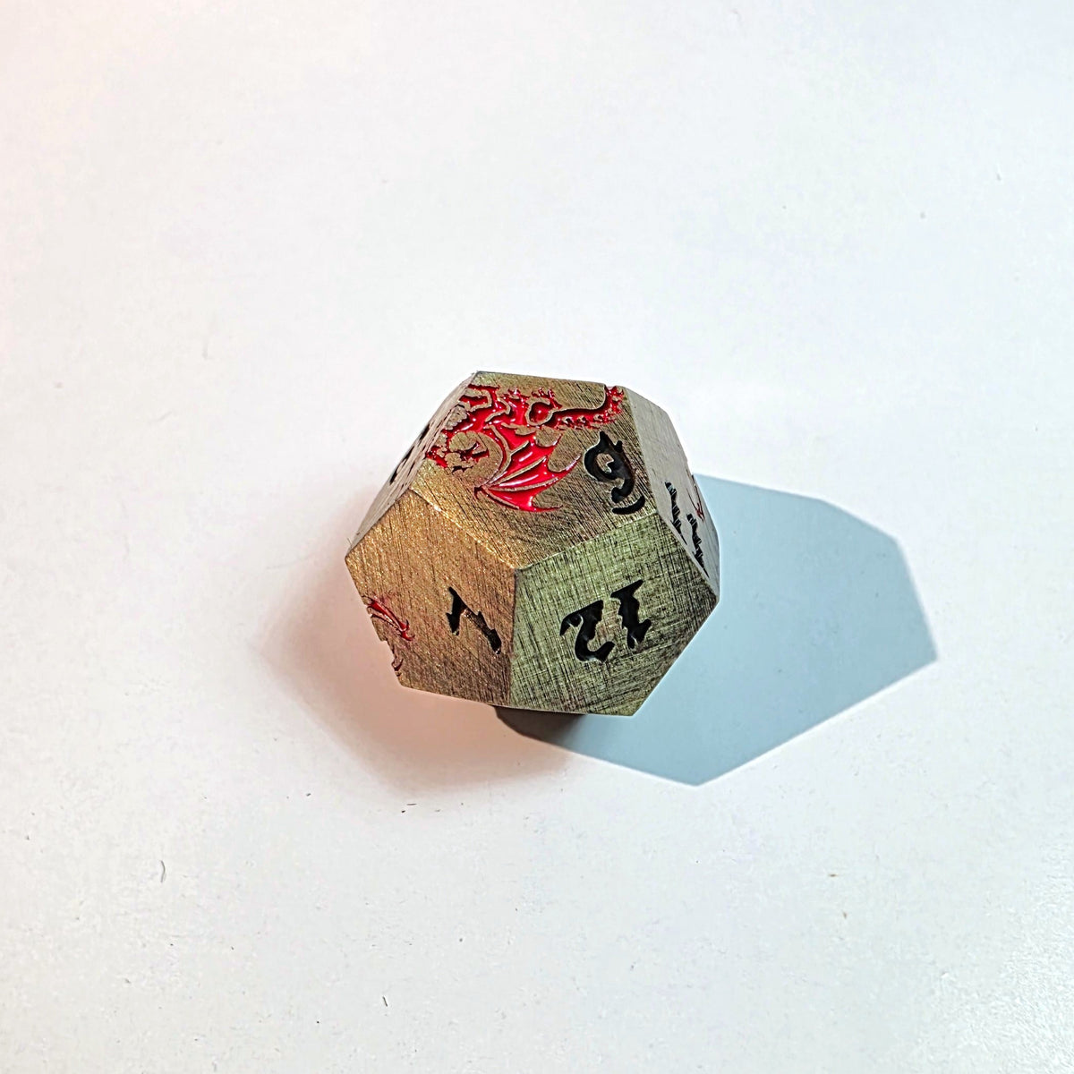 Red Dragon Flight Solid Metal Dice Set