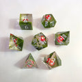 Ensemble de dés en résine faits main Champignon rouge