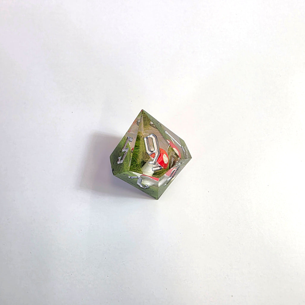 Ensemble de dés en résine faits main Champignon rouge