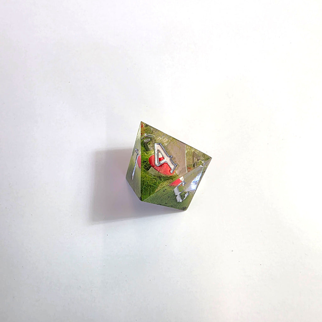 Ensemble de dés en résine faits main Champignon rouge