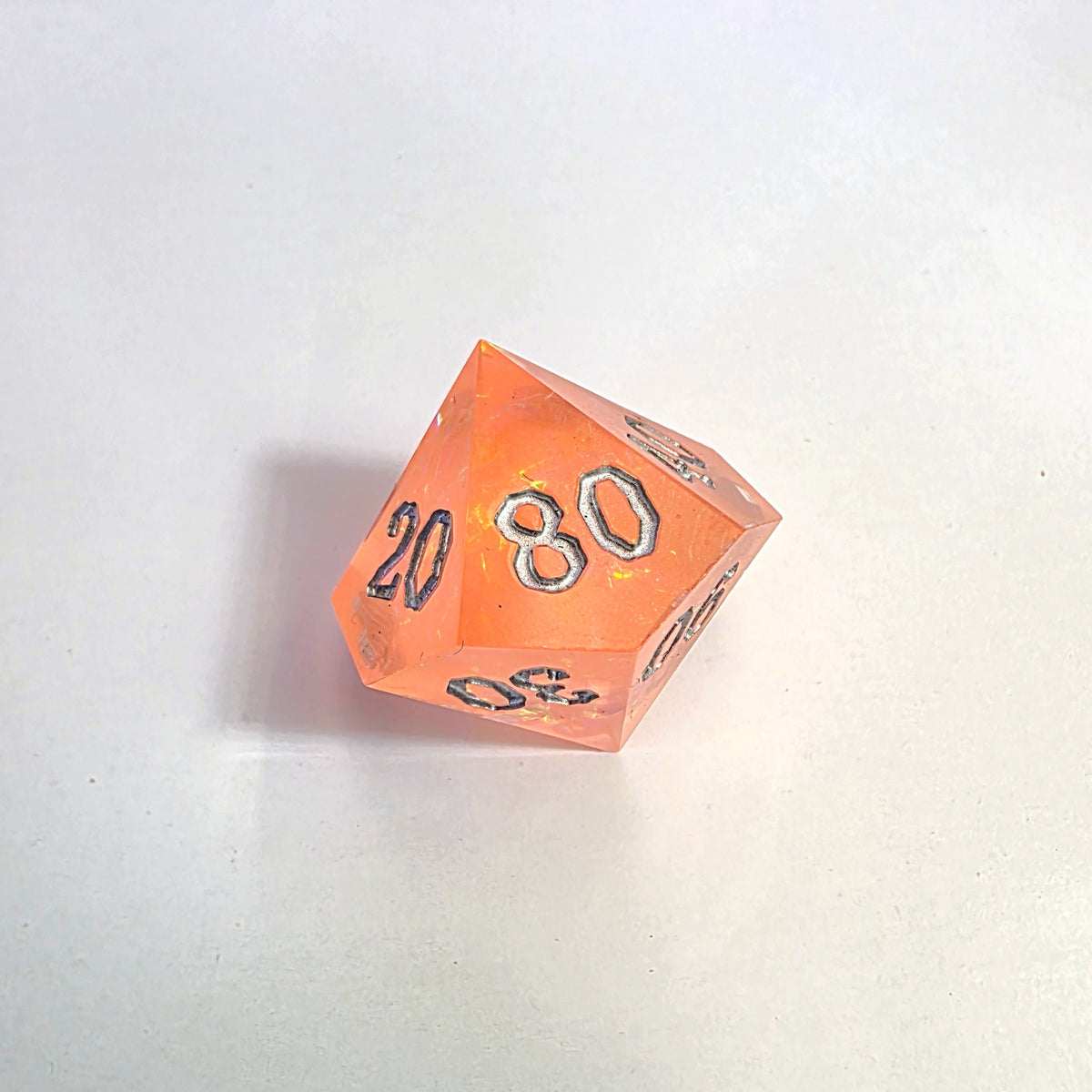Peachy Dream Sharp Edge Resin Dice Set