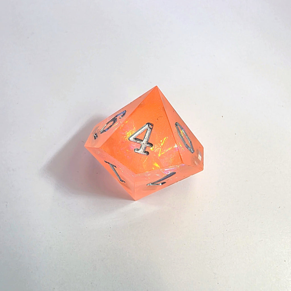 Ensemble de dés en résine à bords tranchants Peachy Dream