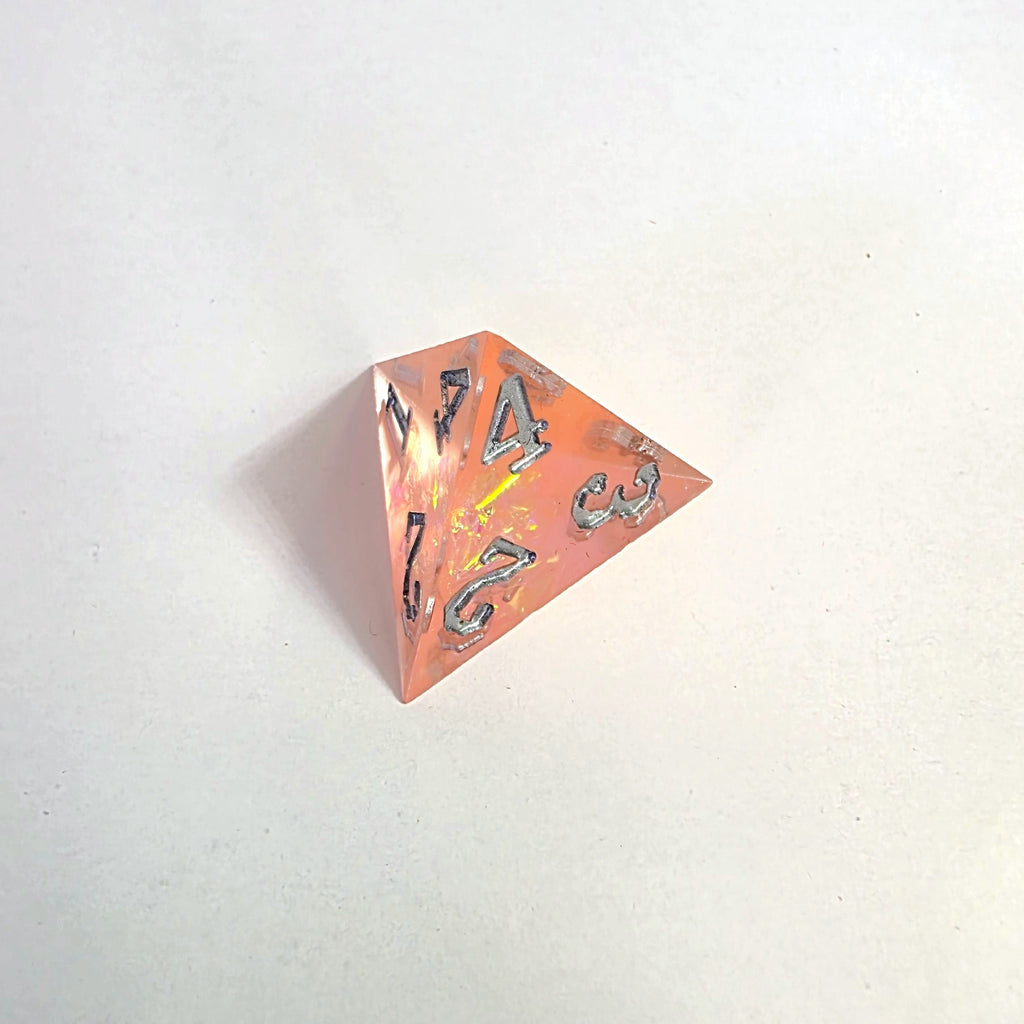 Ensemble de dés en résine à bords tranchants Peachy Dream