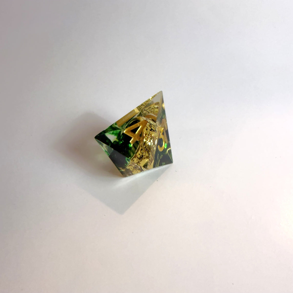 Set de dados de resina de borde afilado Green One Ring