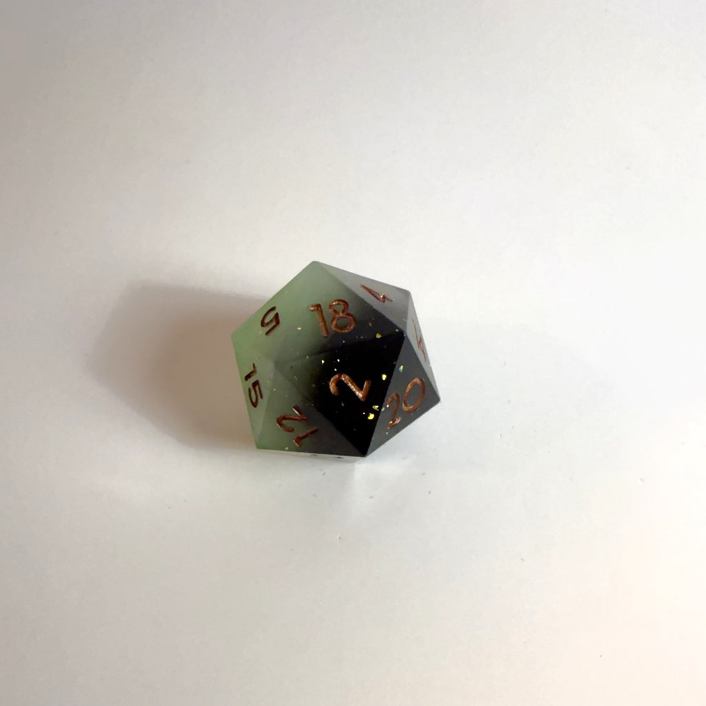 Ensemble de dés en résine Veilwood Shade à bords tranchants