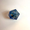 Dado de 20 caras (D20) azul claro y robusto