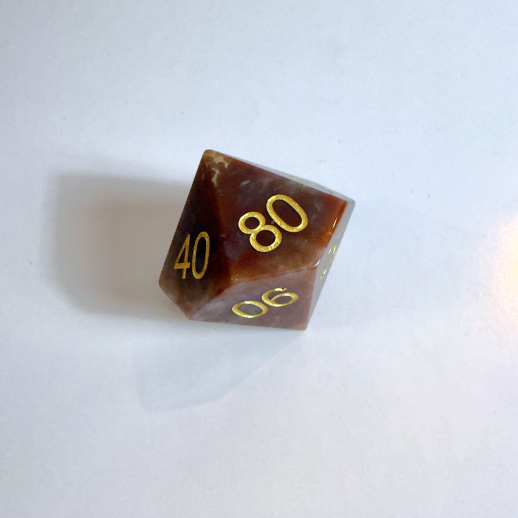 Jeu de dés en agate indienne
