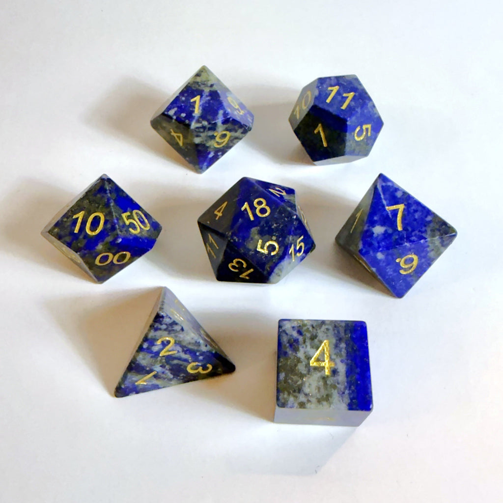 Jeu de dés en lapis-lazuli