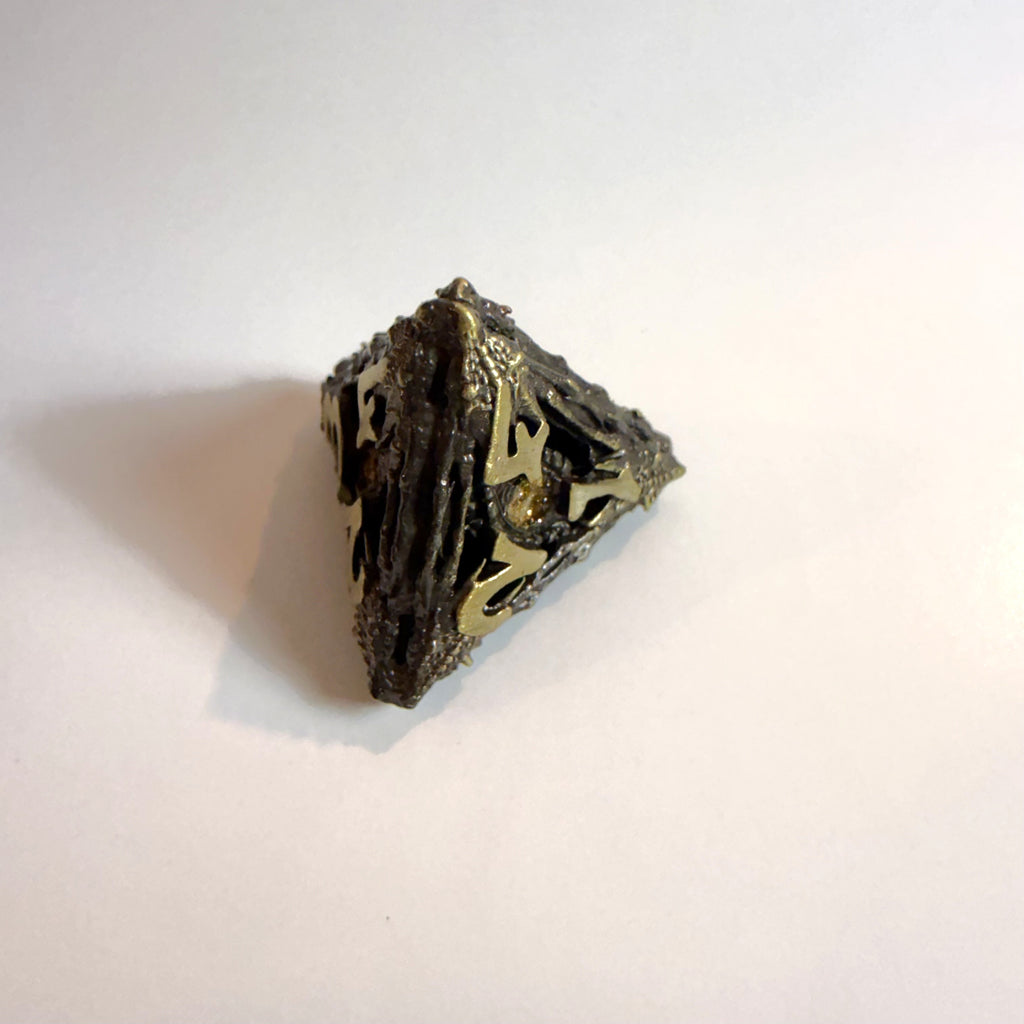 Set di dadi in metallo cavo "Occhio di Drago con Artigli"