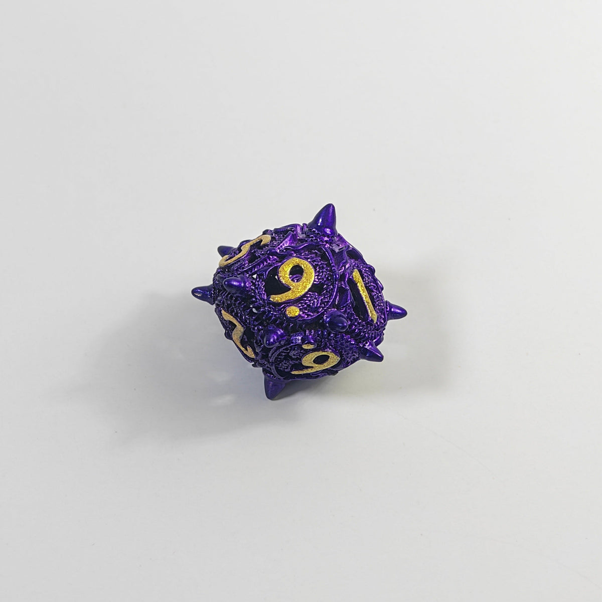 Set di dadi in metallo cavo Violet Dragon Coil