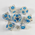 Silber-blaues Pfeil-Hohlmetallwürfel-Set