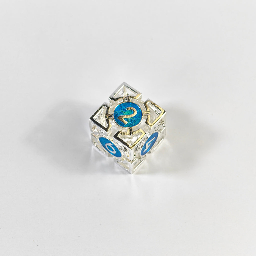 Silber-blaues Pfeil-Hohlmetallwürfel-Set