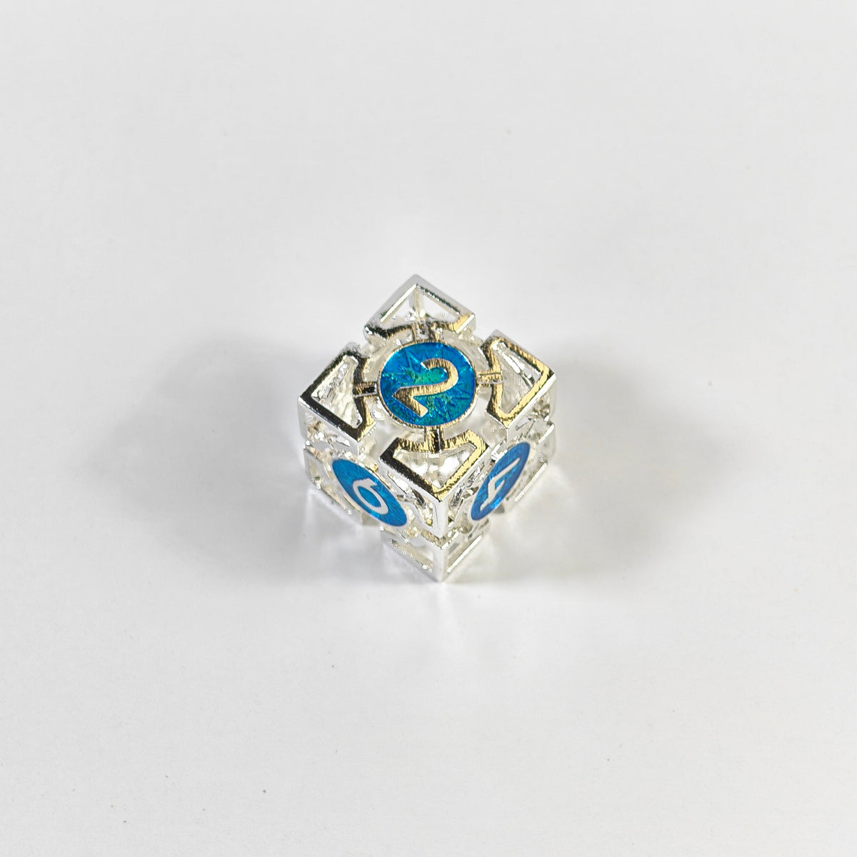 Silber-blaues Pfeil-Hohlmetallwürfel-Set