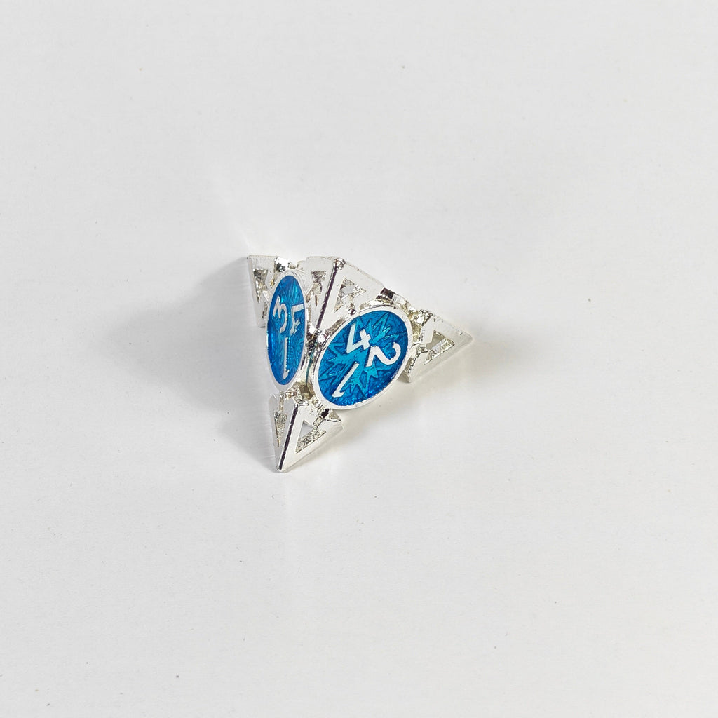 Silber-blaues Pfeil-Hohlmetallwürfel-Set