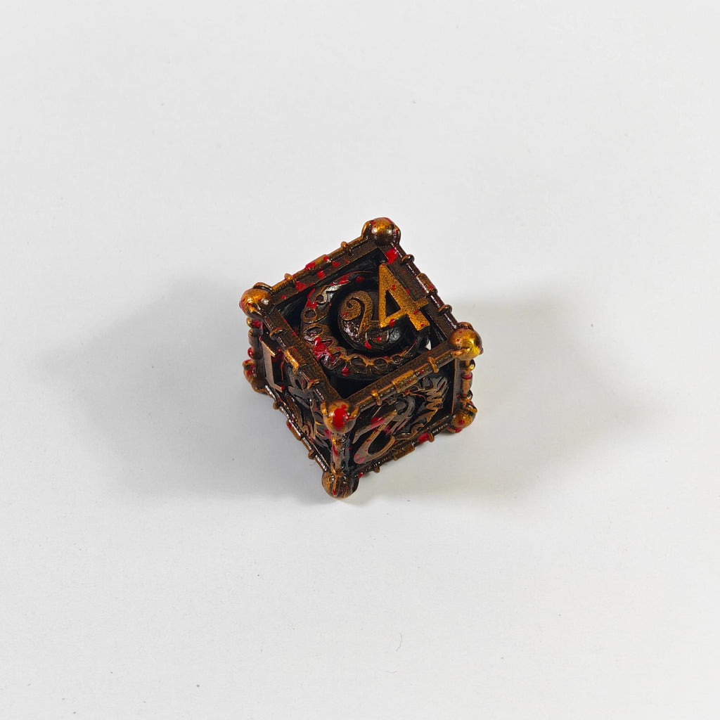Ensemble de dés en métal creux Lune de sang