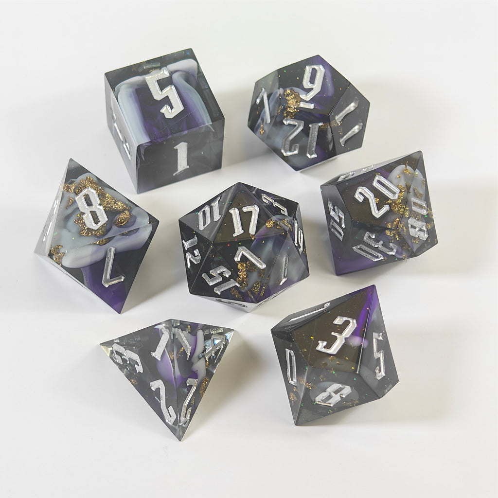 Cosmic Dust Sharp Edge Resin Dice Set