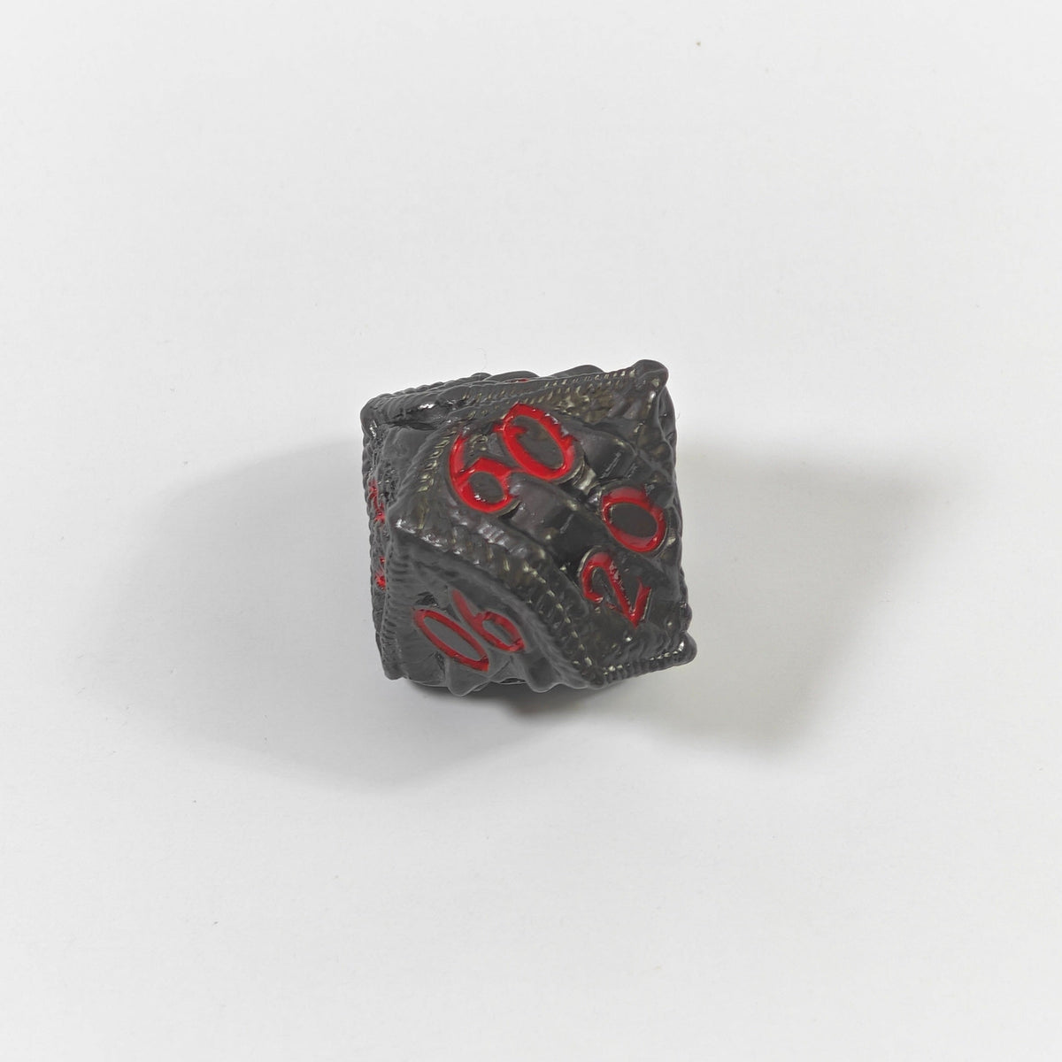 Tempeldrache Schwarzes massives Metallwürfel-Set