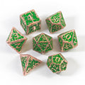 Set di dadi in metallo massiccio Green Vine