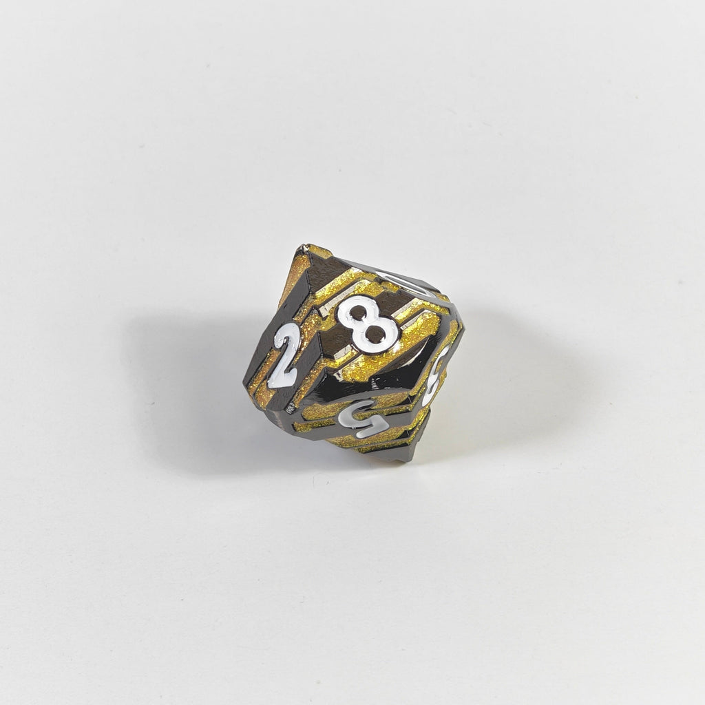 Set de dados de metal sólido Golden Ripclaw