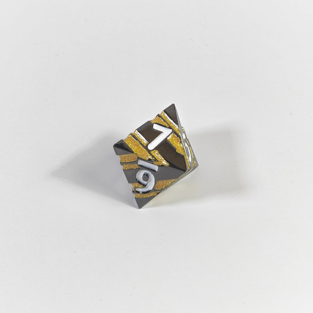 Set de dados de metal sólido Golden Ripclaw