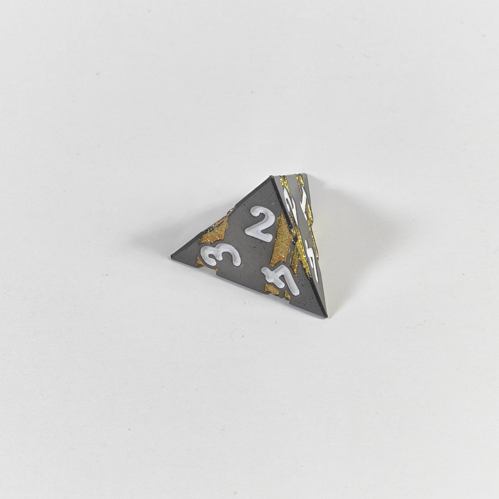 Set de dados de metal sólido Golden Ripclaw