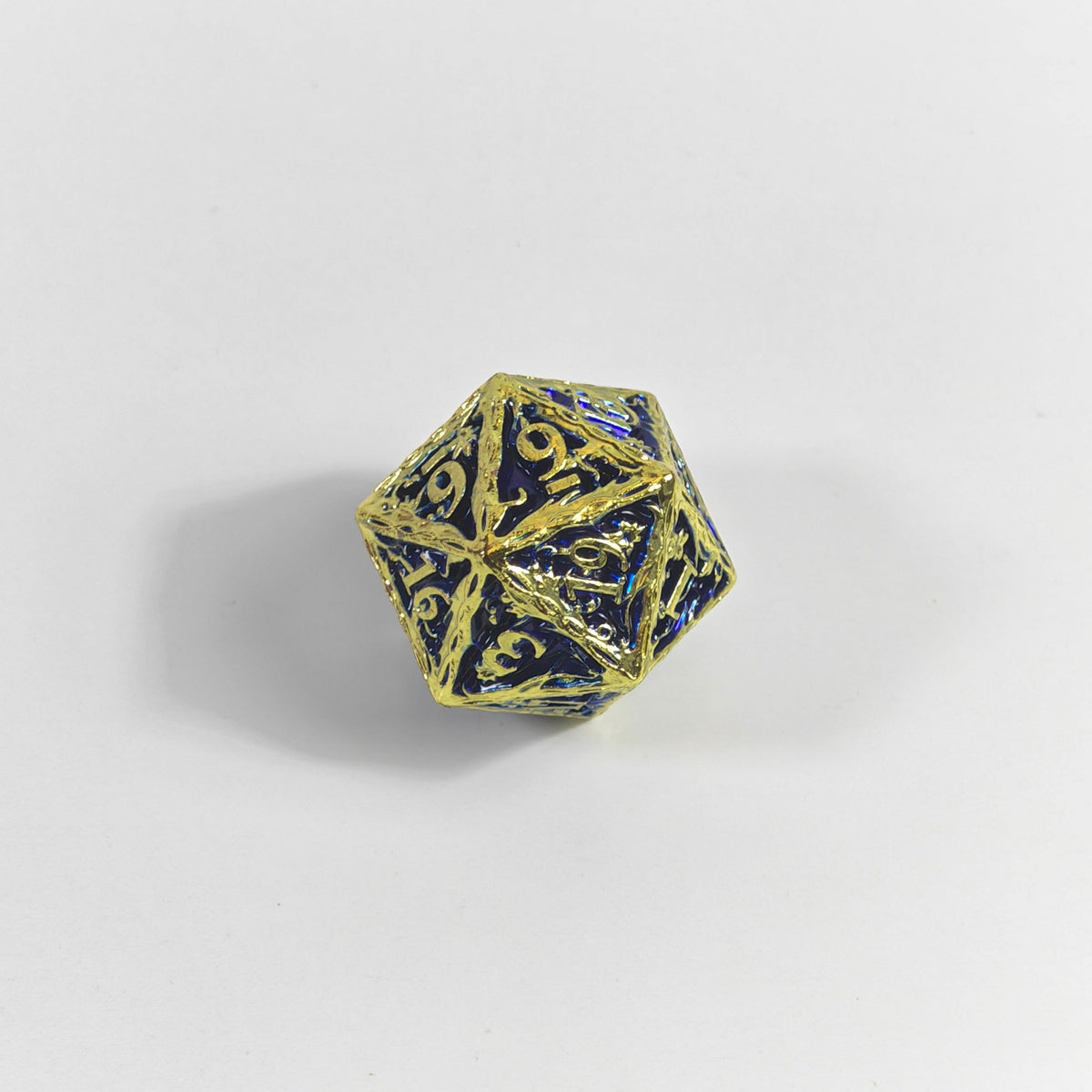 Blue Vine Solid Metal Dice Set
