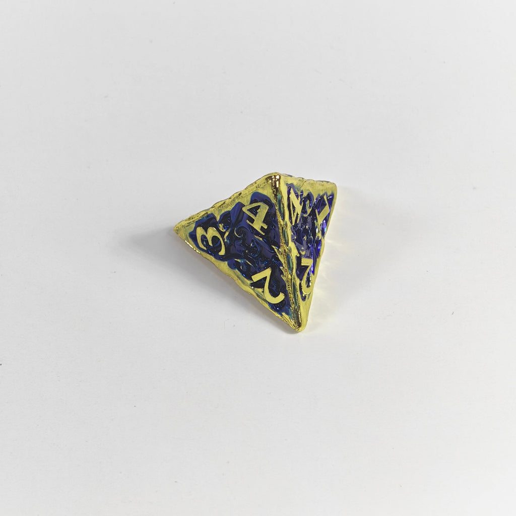 Blue Vine Solid Metal Dice Set
