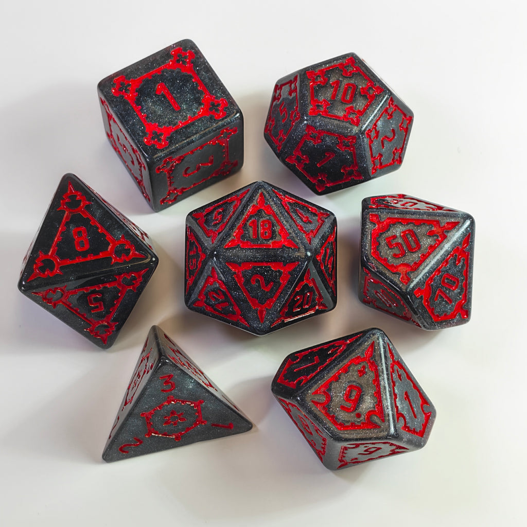 Bloodstone Chonk Acrylic Dice Set