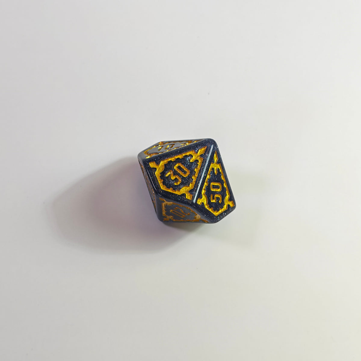 Grey Sparkle Chonk Acrylic Dice Set