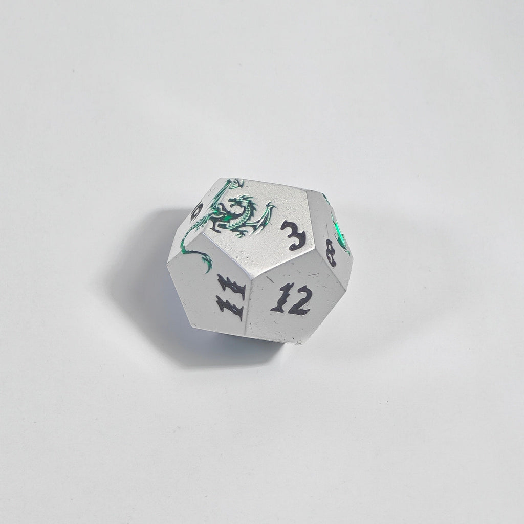 Green Dragon Imprint Massives Metallwürfel-Set
