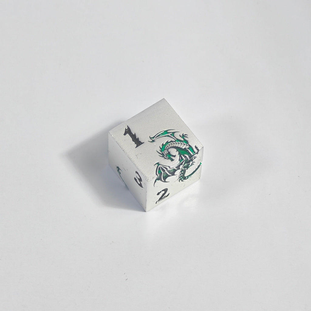 Green Dragon Imprint Massives Metallwürfel-Set