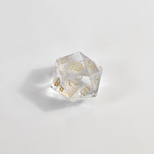 3D Lasered Apple Glass Dice Set