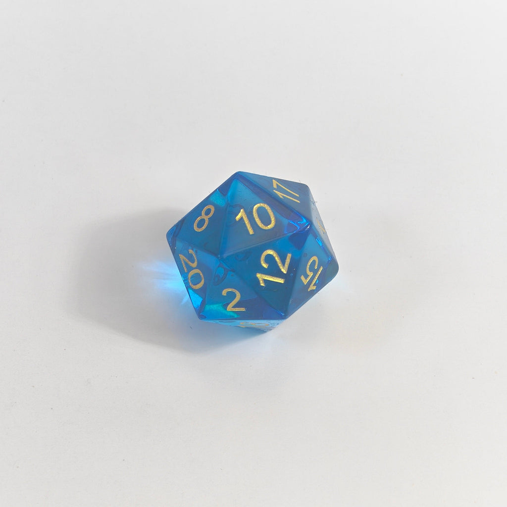 Blaues K9-Glaswürfel-Set
