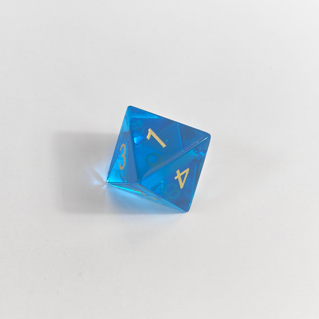 Blaues K9-Glaswürfel-Set