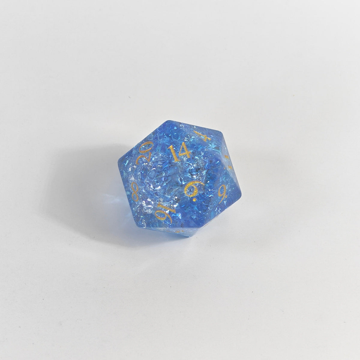 Blue Burst Glas-Würfelset