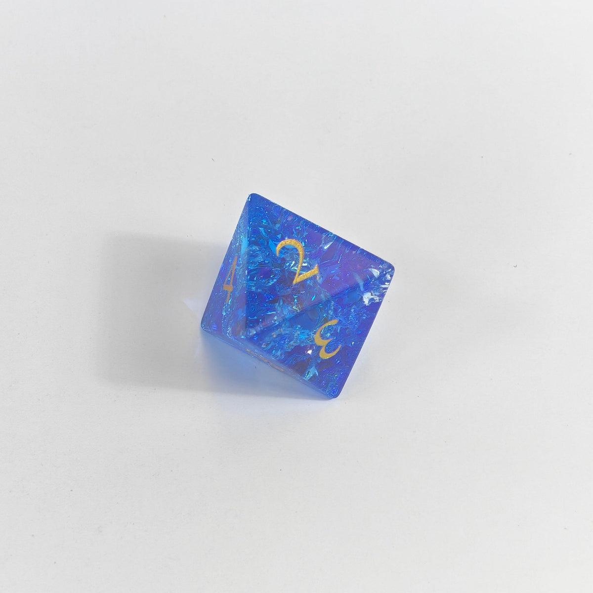 Blue Burst Glas-Würfelset