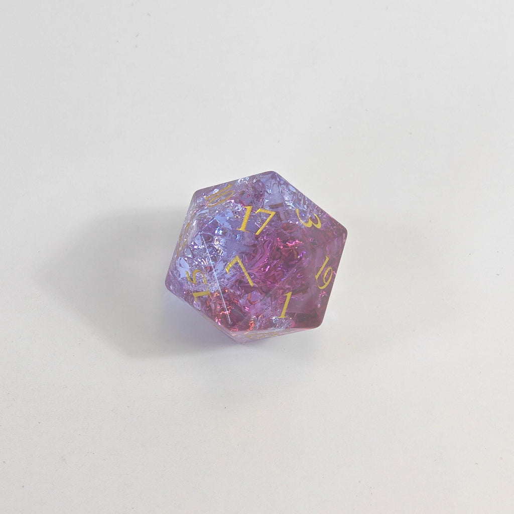 Pink Burst Glas-Würfelset