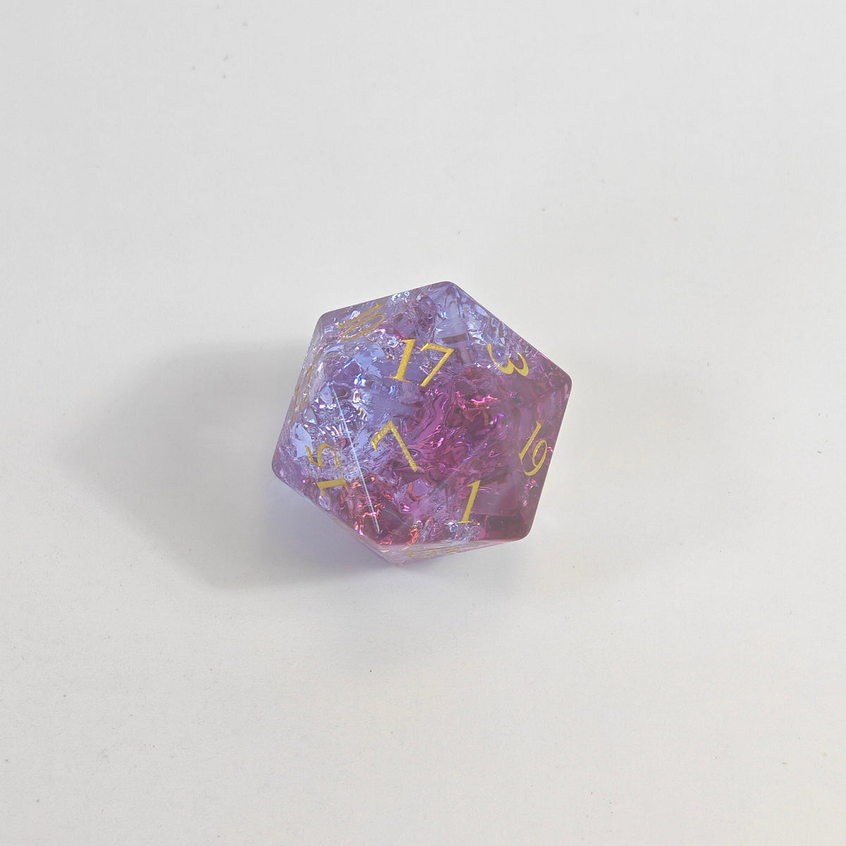 Pink Burst Glas-Würfelset