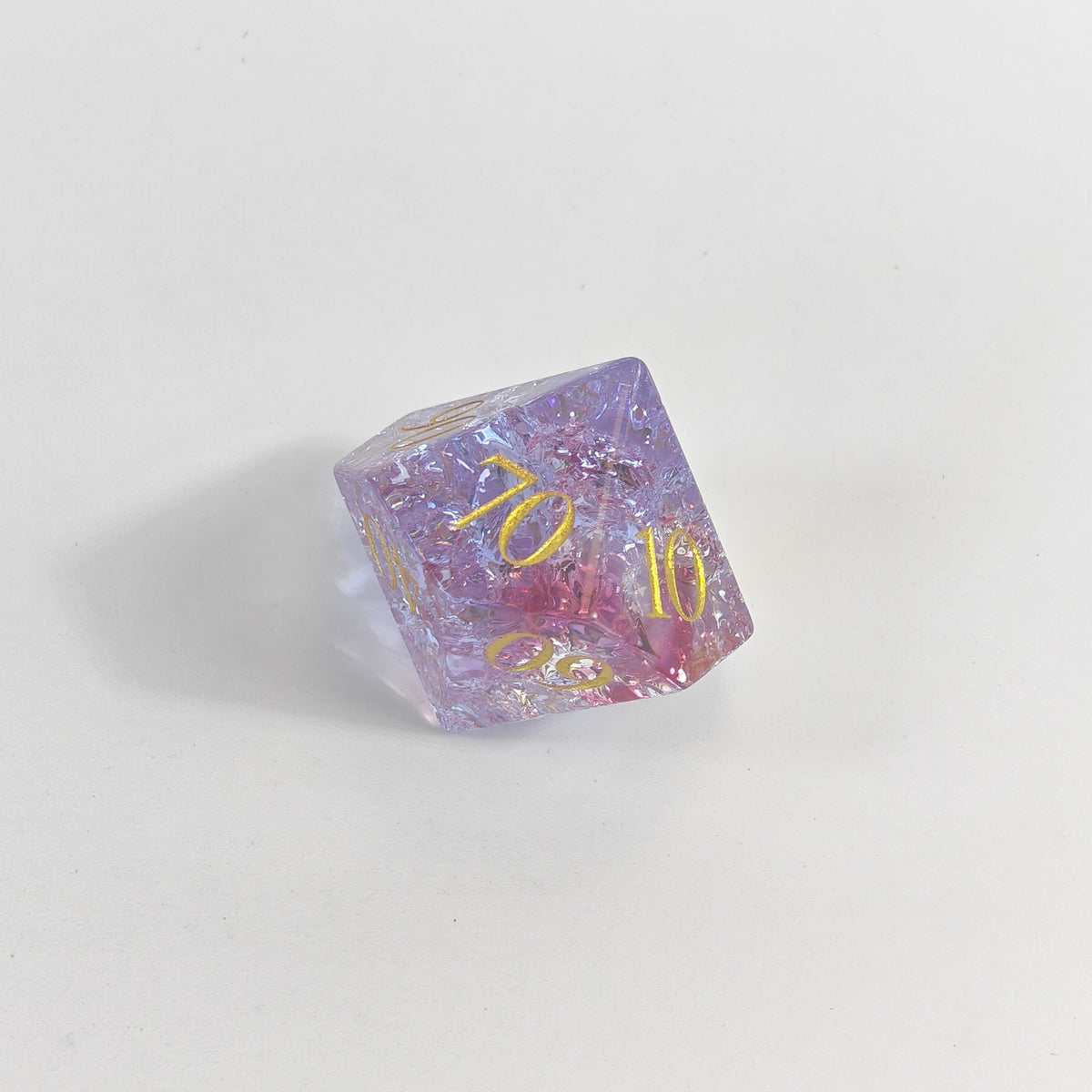Pink Burst Glas-Würfelset