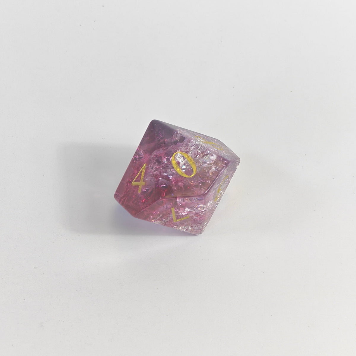 Pink Burst Glas-Würfelset