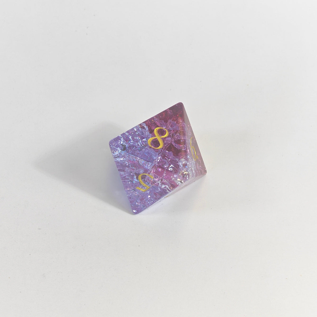 Pink Burst Glas-Würfelset