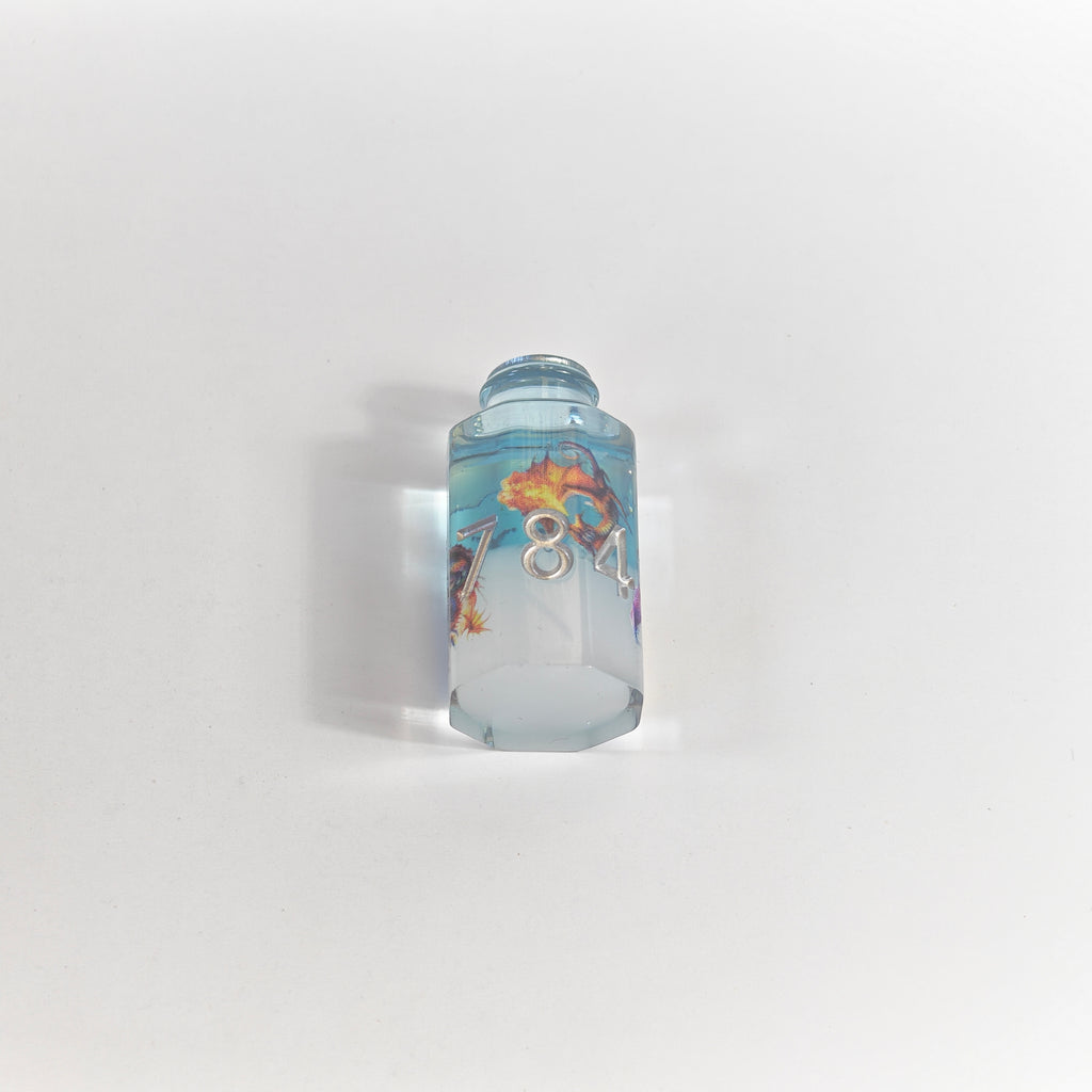 Blaue Drachenflasche